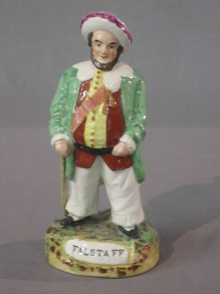 A 19th Century Staffordshire figure of a standing Sir John Falstaff (f and r) 7"