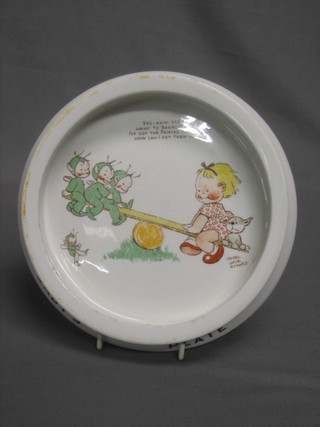 A Shelley pottery baby's plate decorated a Mabel Lucy Attwell Scene 7"