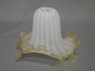 A 19th Century Vaseline glass lamp shape 6"
