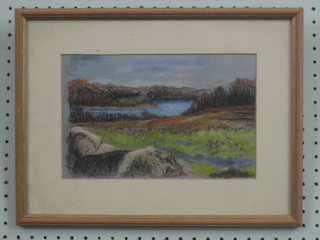 Marie Hunt, pastel drawing "Elter Water" 7" x 11"