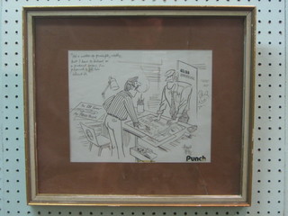 Arnold Wies,  a pencil cartoon for Punch, 8" x 9 1/2"