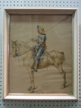 Study of Don Quixote?, inscribed 15" x 12"