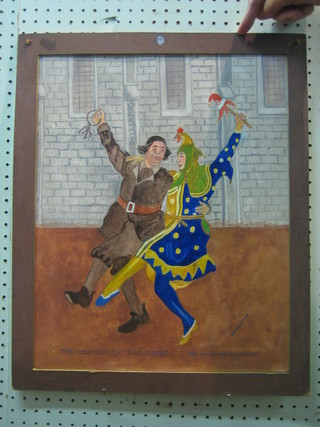 B P Kelleher a watercolour drawing "The Jailer and The Jester in The Yeomen of the Guard" 19" x 15"