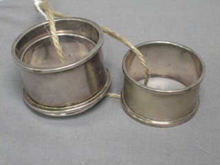 3 various silver napkin rings