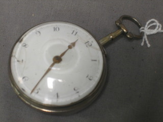 A fusee pocket watch by Richards of London, contained in a silver case (missing outer case)