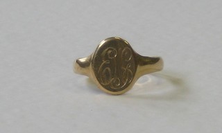 A Victorian 18ct gold signet ring