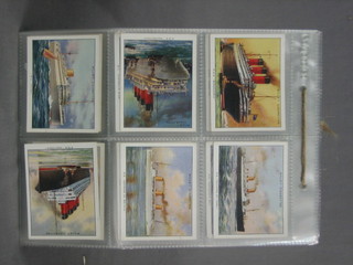 A complete set of Wills cigarette cards - Famous British War Ships, second series, together with a set of Famous British Liners 1-4, first series and Famous Naval Men