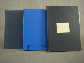 2 blue binders of First Day Covers and a binder of various presentation stamps