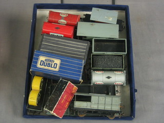 A Hornby Dublo  gauge 4680 truck wagon Esso Fuel, together with a Hornby Dublo mineral wagon D2 and a collection of rolling stock