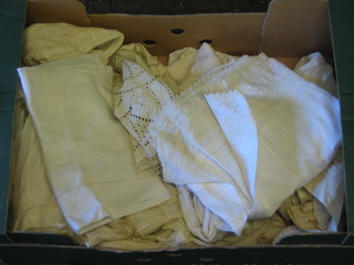 A quantity of various Victorian linens