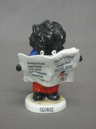 A Carltonware limited edition Golly Times figure to commemorate George Best 4"