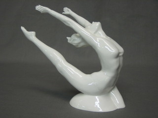 A Coalport figure - Sporting Elements, Stretching The Limits 7"