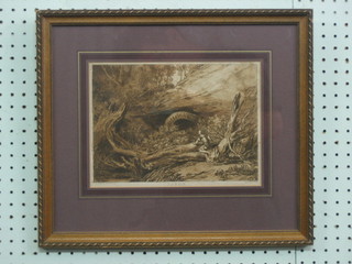 An 18th/19th Century monochrome print after J M W Turner, "Jason" engraved by C Turner  7" x 10"