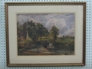 After Constable, a watercolour drawing "Haywain" monogrammed RR 11" x 16"