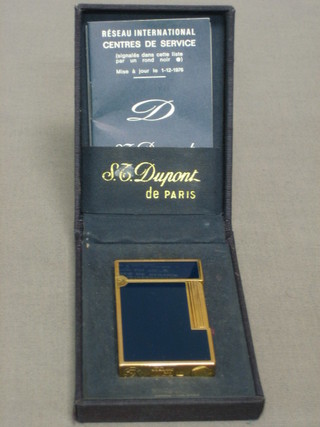 A blue enamel Dupont lighter