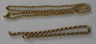 A modern Italian gilt metal necklace together with a bracelet