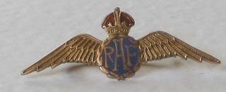 A 9ct gold and enamel RAF Sweetheart brooch