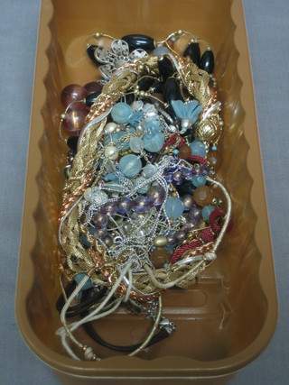 A quantity of various designer necklaces