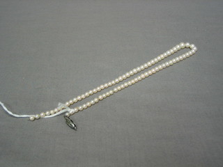 A rope of cultured pearls