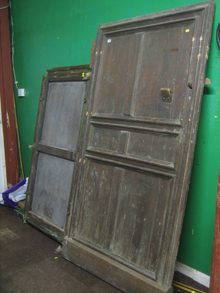 An 18th Century "oak" panelled interior door 77" x  40"