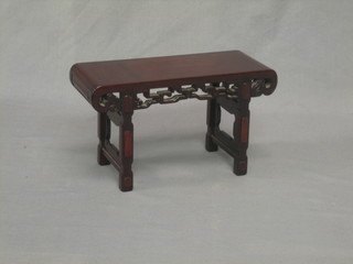 A rectangular Padouk miniature Altar table 10"