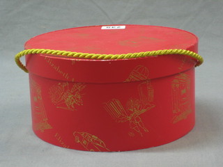 A 1950's Elizabeth Arden cardboard hat box 8 1/2"