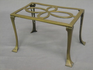 A rectangular Art Nouveau brass footman 9"