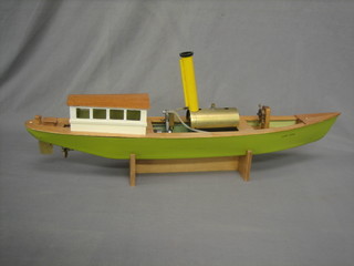 A model of a steam launch - The Lady Jane, 32"