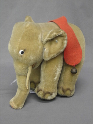 A Steiff yellow elephant 9"