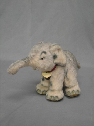 A Steiff pink and grey elephant 8"