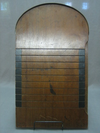 A mahogany and brass banded shove h'apenny board