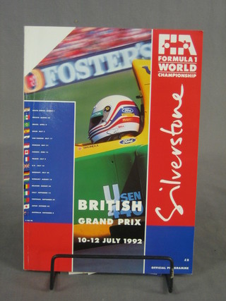 A July 12th 1992 British Grand Prix Programme signed by Ayrton Senna