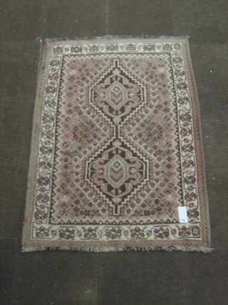 A contemporary pink ground rug 62" x 45"