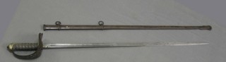 A Victorian Light Infantry Officer's Sword by E Thirkle of Soho, complete with scabbard