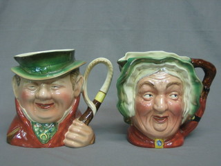 A pair of Beswick pottery character jugs - Sam Weller and Sarey Gamp 7"