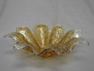 A star shaped Art Glass bowl 20"