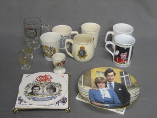 2 George VI Coronation beakers and a collection of other Coronation ware