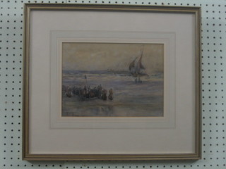 F C Turner, watercolour drawing "Shipwreck on Zuider Zee" monogrammed and dated 98 8" x 11"