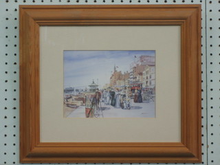 A coloured print  "The Promenade Brighton, Looking Westward" 5 1/2" x 7 1/2"