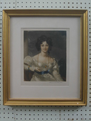 Edmund Wardle, limited edition artists proof "Portrait of a Seated Noble Woman" 9" x 7"