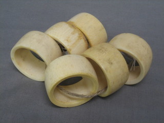 6 ivory napkin rings