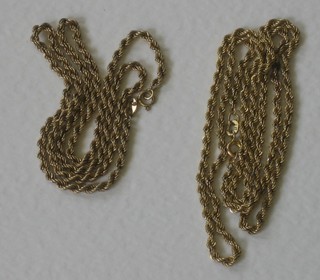 2 gilt metal chains