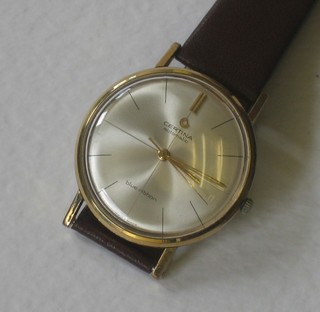 A gentleman's Certina Blue Ribbon automatic wristwatch contained in a gold case