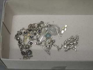 A quantity of various silver costume jewellery