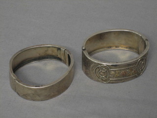 2 silver bracelets