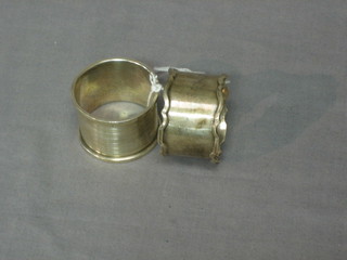 2 silver napkin rings