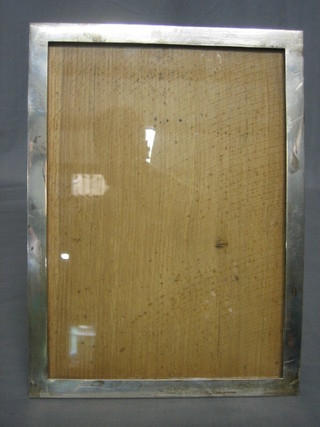 A plain silver easel photograph frame 15" x 11 1/2" Birmingham 1920