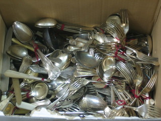 A quantity of various silver plated flatware