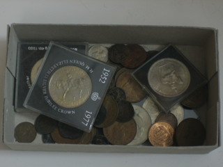 A quantity of various coins