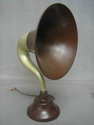 A B.T-H metal and brown Bakelite radio speaker